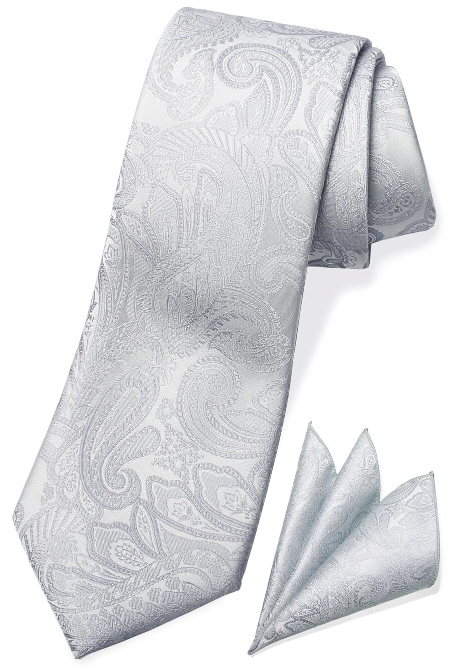 1978 Tie Set Ties Paisley Neckties and Pocket Squares Set with Flower Lapel
